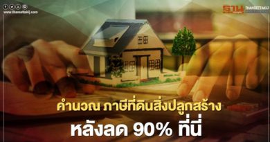 ภาษีที่ดินสิ่งปลูกสร้าง 2563 ลด 90% เสียเท่าไหร่ คำนวณที่นี่